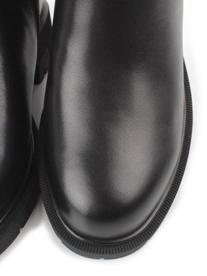 Z4209M BLACK Полусапоги зимние женские (натуральная кожа, натуральный мех)