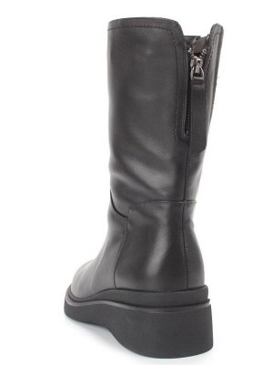 Z4212M BLACK Полусапоги зимние женские (натуральная кожа, натуральный мех)