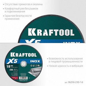 Диск отрезной по нерж. стали 230x1.6 мм