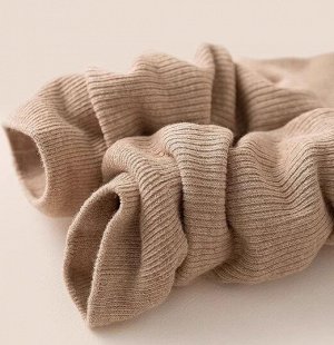 Гольфы хлопковые эластичные в рубчик, коричневый