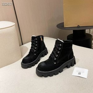 Ботинки женские замшевые зимние