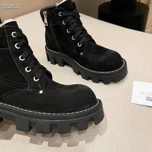 Ботинки женские замшевые зимние