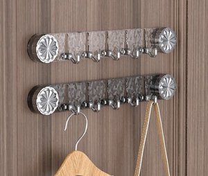 Вешалка с крючками на присосках, 1 шт