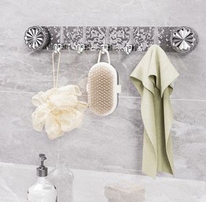 Вешалка с крючками на присосках, 1 шт