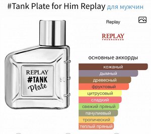 Мужские духи Tank Plate Replay 100 мл. Оригинал