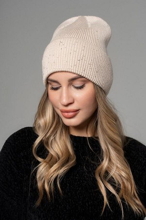 Шапка 54-58 см, однослойная с отворотом