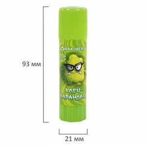 Клей-карандаш 15 г, кросс-серия МОНСТРИКИ, ассорти, BRAUBERG, 273237