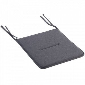Подушка на стул плоская "РОГОЖКА" 37x37 см, полиэстер, серая PRIMILA (ПРИМИЛА) STANDARD, 700508