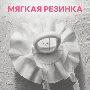 Банты для волос НАБОР 2 шт., 10 см на резинке, белый, АССОРТИ, MONTE VITA (МОНТЕ ВИТА), 457122