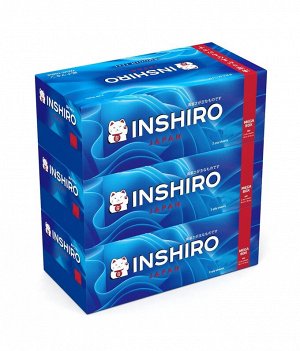 Салфетки в коробке INSHIRO MegaBox 2-х. сл. белые, кор. синяя, 250 шт.