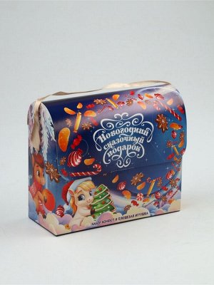 Сладкий детский новогодний подарок «Сказочный подарок»: конфеты + мягкая игрушка, 250 г