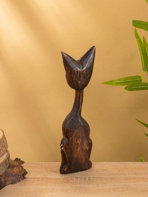 Сувенир «Кошка в ошейнике», 7x3.5x20 см, дерево