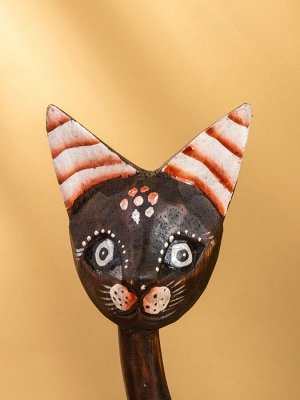 Сувенир «Кошка в ошейнике», 7x3.5x20 см, дерево