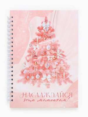 Ежедневник недатированный, А5, 80 л., твёрдая обложка, на гребне «Наслаждайся этим моментом»