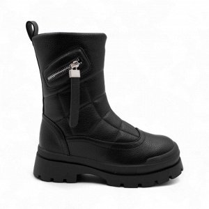 Сапоги на меху GW17-1 черные п/п