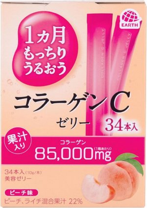 EARTH Collagen C Jelly - коллагеновое желе для красоты и упругости кожи с персиковым соком