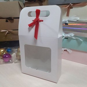 Подарочный пакет нежно розовый 28х17х6см