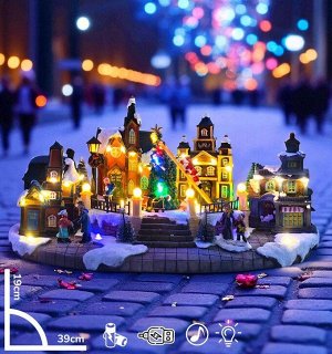 Рождественская светящаяся композиция, разноцветные LED, с движением и музыкой