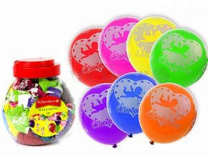 Воздушные шарики С Любовью в круглой банке (100 шт)