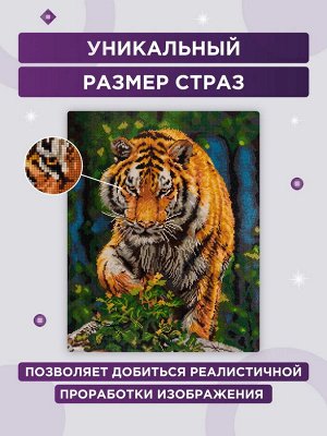 Кристальная (алмазная) мозаика на холсте 40x30 на подрамнике Фрея, Глаз