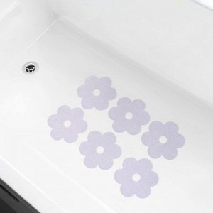 Противоскользящие наклейки для ванны "Цветочек" (набор 6шт)