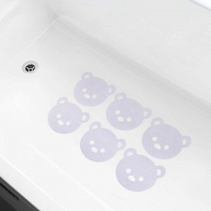 Противоскользящие наклейки для ванны "Мишка" (набор 6шт)