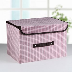 Короб для хранения с крышкой 37х26х24 см "Робин" цвет розовый