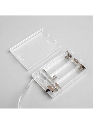 Гирлянда «Нить» 3 м с насадками «Звёзды», IP20, прозрачная нить, 20 LED, батарейки AAх3 (нет в комплекте), свечение мульти