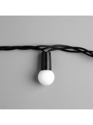Гирлянда «Нить» 10 м с насадками «Шарики 1.5 см», IP44, тёмная нить, 100 LED, свечение мульти (RG/RB), мигание, 220 В