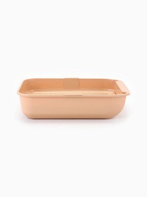 Туалет для кошек Марсель глубокий с сеткой 50x34.5x12 см (полипропилен) бежевый