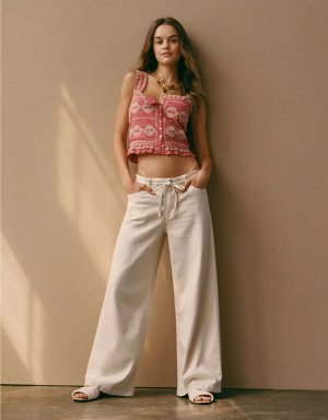 AE Dreamy Drape Stretch Low-Rise Ultra Wide-Leg Pant