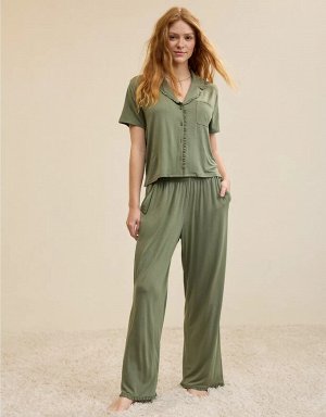 Aerie Real Soft® Ruffle Trouser PJ Pant