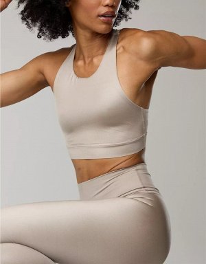 By Aerie Goals Gloss High Neck Sports Bra
