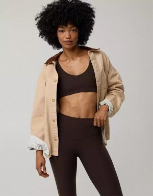 By Aerie Real Me XTRA Rib Switch Up V-Neck Sports Bra