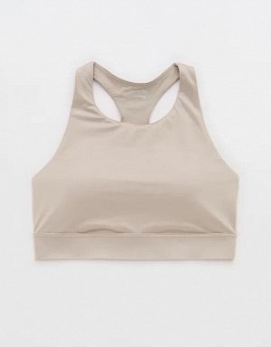 By Aerie Goals Gloss High Neck Sports Bra