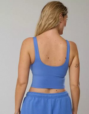 By Aerie Real Me Low Key Longline Sports Bra
