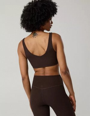 By Aerie Real Me XTRA Rib Switch Up V-Neck Sports Bra