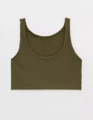 By Aerie Real Me XTRA Rib Switch Up High Neck Sports Bra