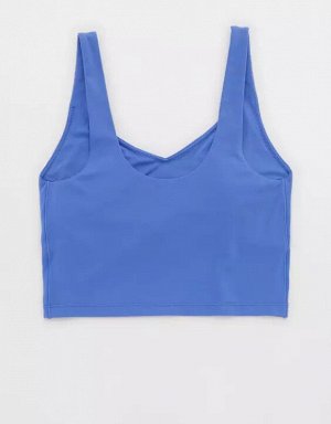 By Aerie Real Me Low Key Longline Sports Bra
