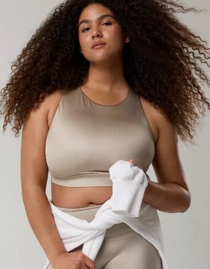 By Aerie Goals Gloss High Neck Sports Bra