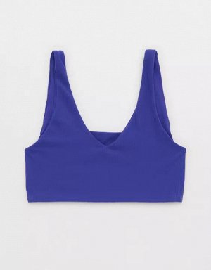 By Aerie Real Me XTRA Rib Switch Up V-Neck Sports Bra