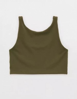 By Aerie Real Me XTRA Rib Switch Up High Neck Sports Bra