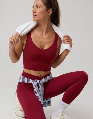 By Aerie Real Me Low Key Longline Sports Bra