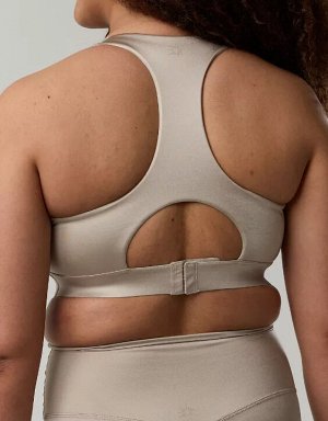 By Aerie Goals Gloss High Neck Sports Bra
