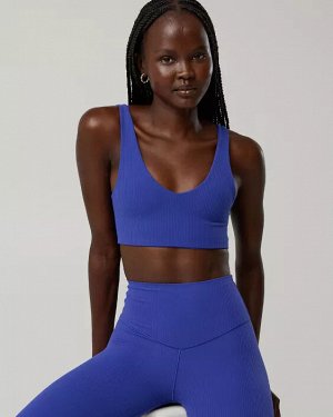 By Aerie Real Me XTRA Rib Switch Up V-Neck Sports Bra
