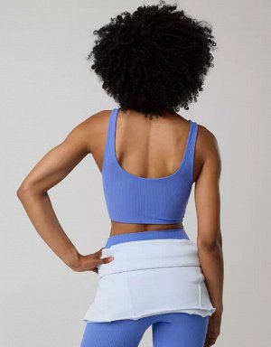 By Aerie Real Me XTRA Rib Switch Up High Neck Sports Bra