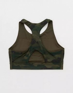 By Aerie Goals Gloss High Neck Sports Bra