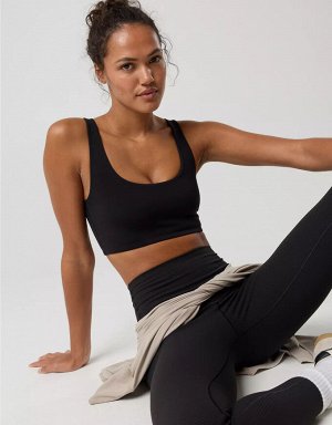 By Aerie Real Me XTRA Rib Switch Up High Neck Sports Bra