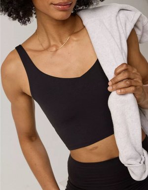 By Aerie Real Me Low Key Longline Sports Bra