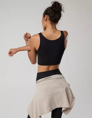 By Aerie Real Me XTRA Rib Switch Up High Neck Sports Bra